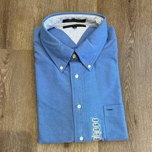 NWT Tommy Hilfiger Blue Basic Button-up Collared Work Shirt Size XXL